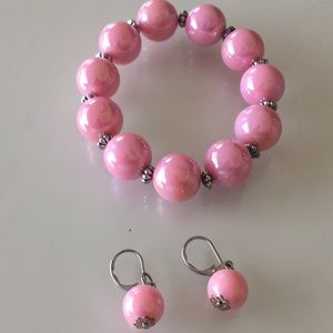 Earrings and bracelet